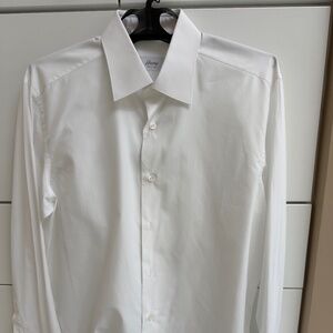 Men’s white, Brioni shirt, size 43/17
